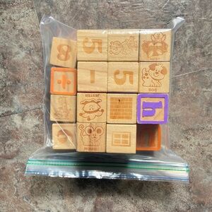 Wooden Alphabet and Number Blocks Set